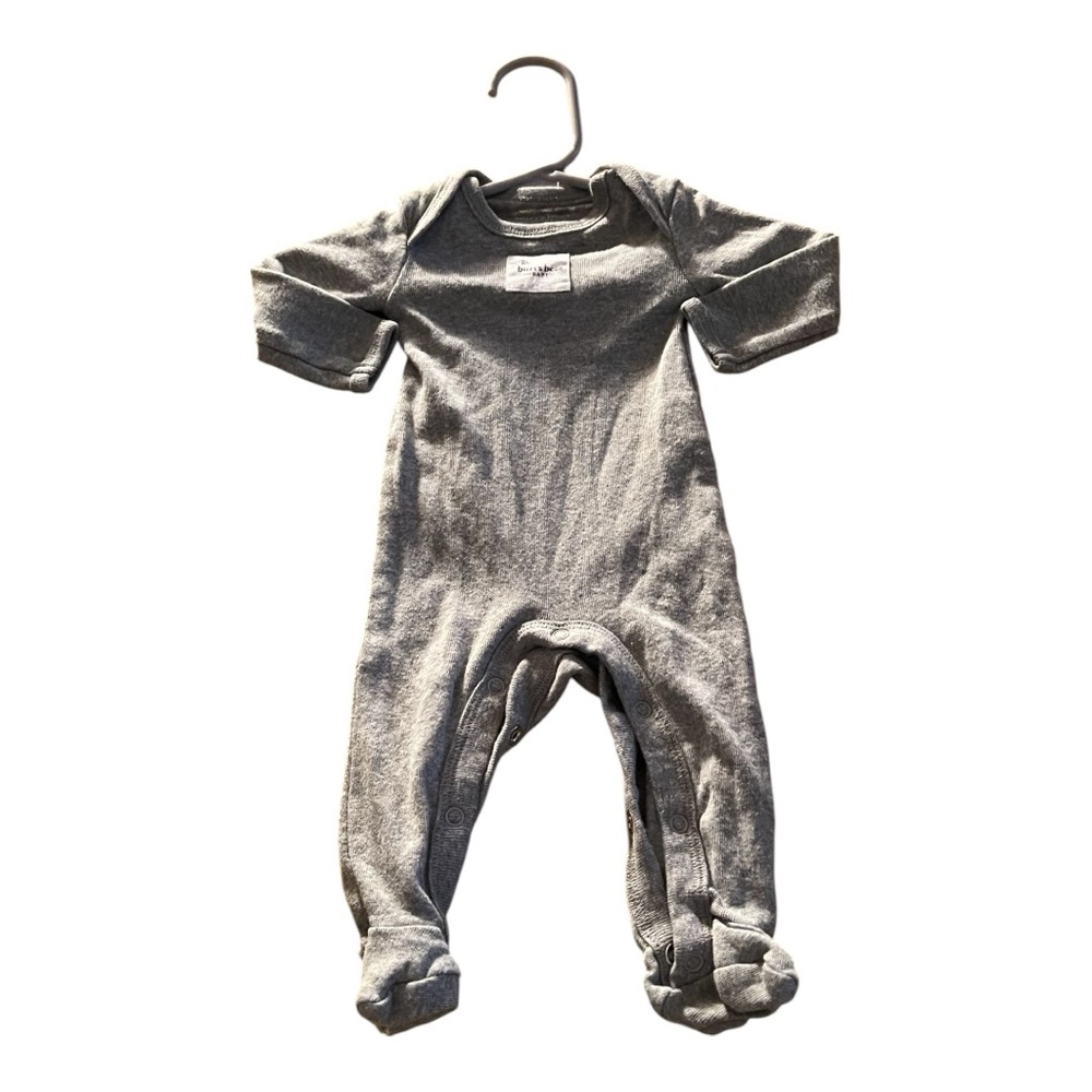 Cozy Gray Footie One Piece with Shimmery Finish